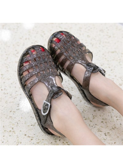 Buy Kids Crystal Sandals 3-9 Years Princess JellyFlash Black Flash Black in UAE