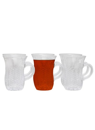 Buy Bialat Tea Glass Set With Handle in Saudi Arabia