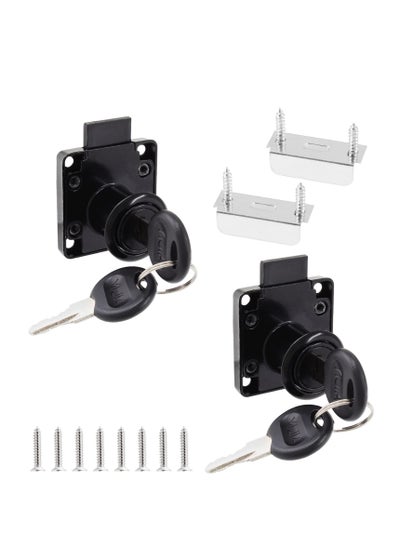 Buy 2 Pack File Cabinet Locks 22mm Cylinder Length Desktop Lock Mailbox Locks Desk Drawer Lock Keyed Different Rust-Resistant and Easy to Install in UAE