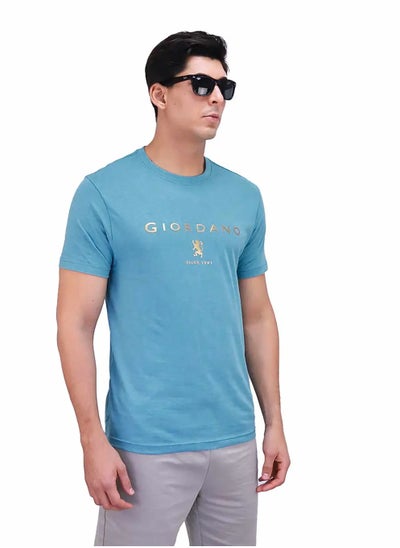 Buy Men's Premium Signature T-Shirt - Turquoise Blue in Saudi Arabia