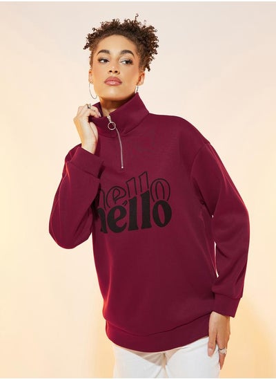 Buy Printed Oversized Sweatshirt in Saudi Arabia