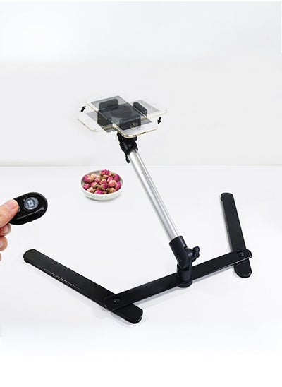 Buy Photography Tabletop Phone Copy Adjustable Stand Overhead Shooting Phone Holder Adjustable Desktop Tripod for YouTube Live Streaming Vlog Video Record in UAE