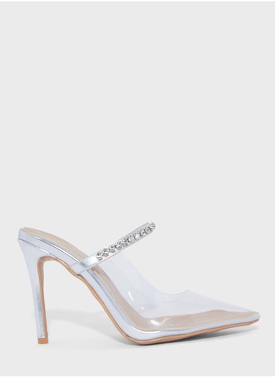 Buy Clear High Heel Pump With Diamante in Saudi Arabia