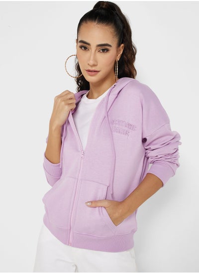 Buy Graphic Zip Thru Hoodie in UAE