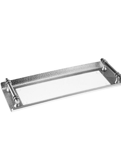 Buy Silver acrylic tray 36 * 15 cm in Saudi Arabia