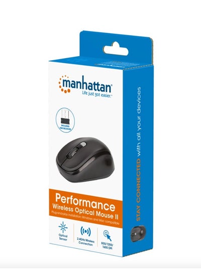 Buy Manhattan Performance Wireless Optical USB Mouse II 1000 DPI - 190145 in Egypt