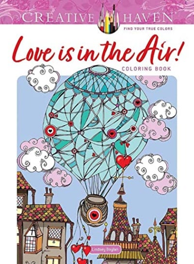 Buy Creative Haven Love Is In The Air Coloring Book in UAE