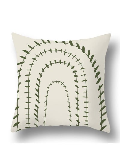 اشتري Green botanical abstract geometric print pillowcase pillow cover 45*45cm في الامارات