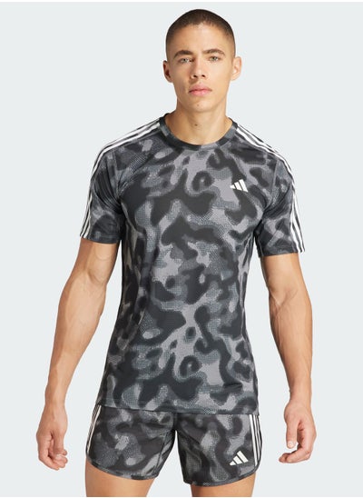 اشتري 3 Stripes Own The Run All Over Printed T-Shirt في السعودية