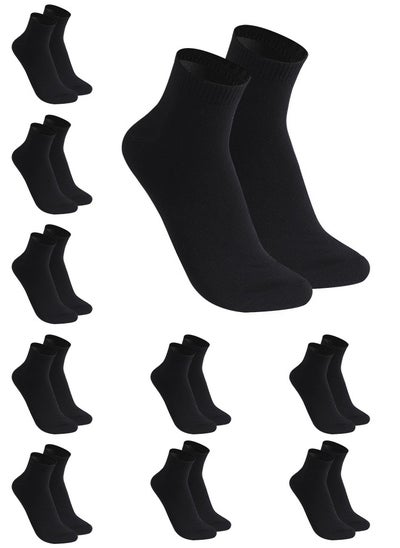 Buy Men's Socks Set ,with aroma, of 10 Pairs Black High Quality Men's Socks One size fits all,Absorb sweat and deodorize in Saudi Arabia