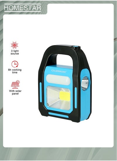 اشتري 1 Pack 3 IN 1 Solar USB Rechargeable Brightest COB LED Camping Lantern,Camping Lights Rechargeable Work Light, Charging for Device, Waterproof Emergency Flashlight LED Light في الامارات