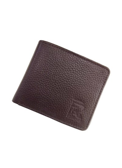 Buy Dark Brown Leather Wallet, Dark Brown Grain Leather Master Card Wallet in UAE