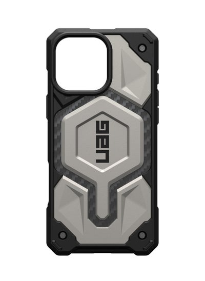 Buy UAG Monarch Pro MagSafe for iPhone 16 Pro MAX Case Cover [25 Feet Drop tested] - Titanium in UAE