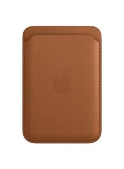 Buy Leather Wallet With Magsafe (For Iphone) Saddle Brown in UAE