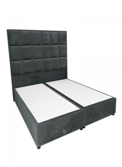 Buy Lolo | Velvet Bed Frame - Dark Grey in Saudi Arabia