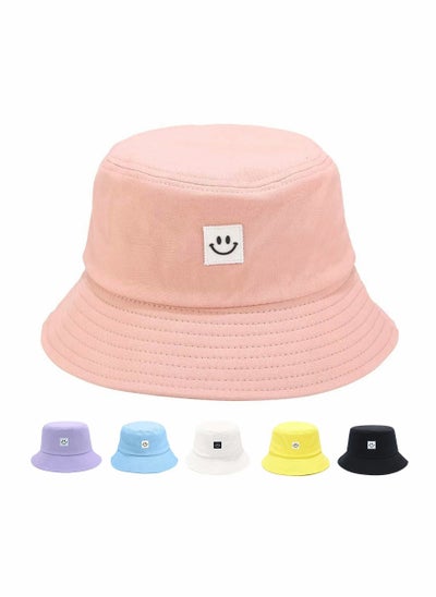 اشتري Bucket Hat Summer Travel Bucket Cap Beach Sun Hat Smile Visor for Women Men Teens (Smiling Face) في السعودية