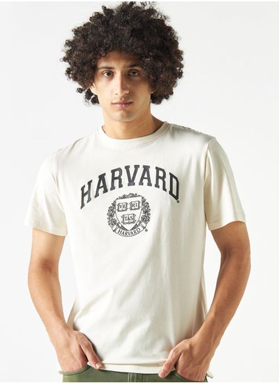 Buy Harvard Print Crew Neck T-Shirt in Saudi Arabia