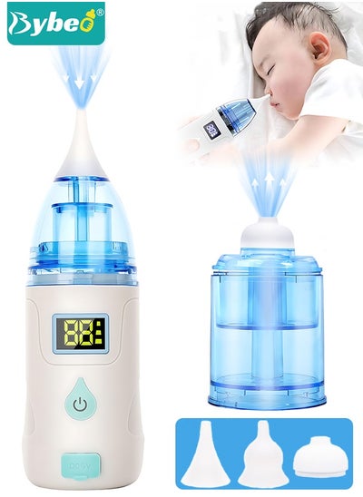 Buy 2 In 1 Baby Nasal Aspirator And Nose washer, Waterproof Electric Baby Nose Sucker with 3 Silicone Tips, Infant Electric Nose Aspirator with Anti-Backflow Design, Portable Silent Toddler Noses Cleaner in Saudi Arabia