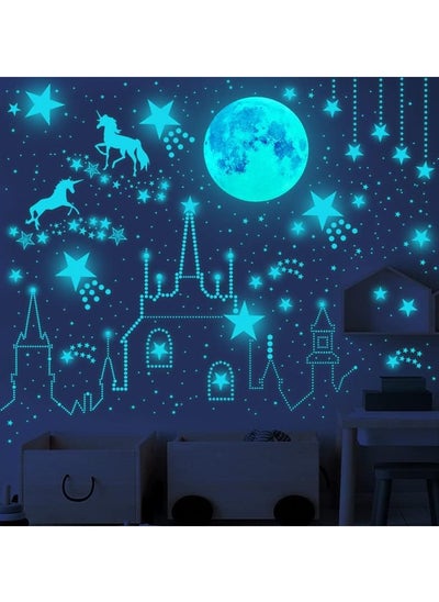 Buy 893Pcs Glow in The Dark Stars for Ceiling Glowing Stars for Ceiling Planets Stars Wall Decals Solar System Galaxy Space Nursery Wall Stickers for Kids Unicorns Castles Girls Boys Room in UAE