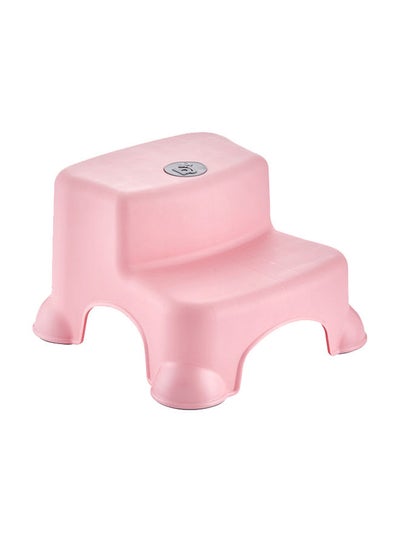 Buy Babyjem Kids 2-Step Stool with Non-Slip Feet, Bathroom and Kitchen Helper, Lightweight and Sturdy, Pink, 3 Years+ in UAE