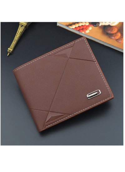 Buy Men's Leather Wallet Pockets ID Credit Card Holder Clutch Bifold Purse in Saudi Arabia