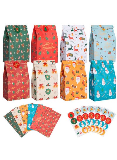 Buy Christmas Goodie Bags 48 Pcs Christmas Paper Treat Bags With Stickers Party Gift Bags For Kids Assorted Xmas Goody Bags In 8 Designs For Holiday Giftgiving in UAE