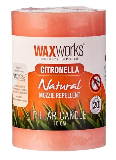 Buy Waxworks Citronella Pillar Candle 10cm in UAE