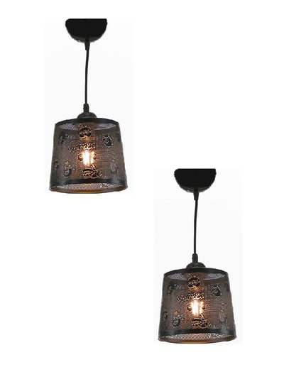 Buy Modern two-piece chandelier 41S/BK in Saudi Arabia