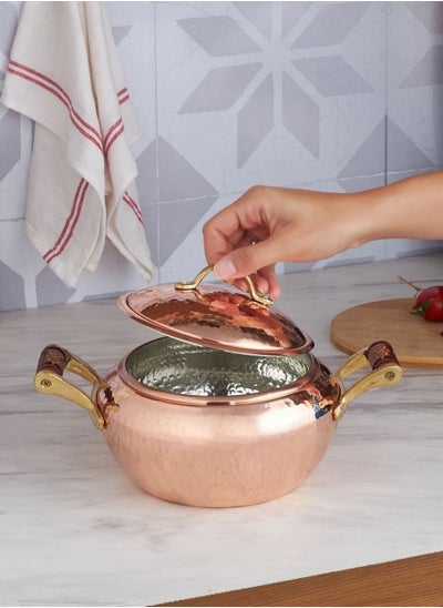 Buy Karaca Copper Casserole Pot with Lid 16 cm in UAE