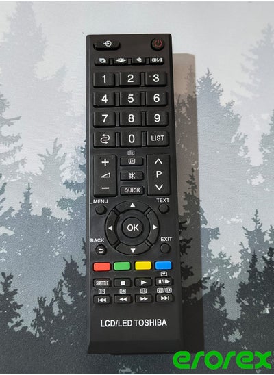 Buy IR Wireless LCD TV Remote Control For Toshiba CT-90326 Black in Saudi Arabia