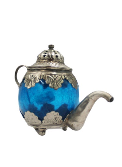 اشتري Persian Teapot Crack Glass Design White Metal Work في الامارات