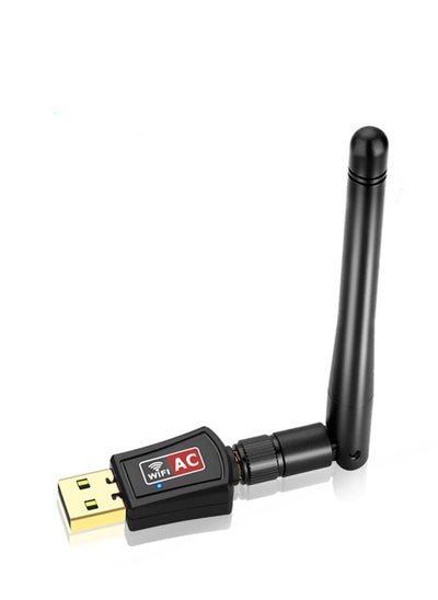 Buy High Speed 600Mbps Dual Band USB Wifi Dongle for Mac/PC/Laptop, Supports Windows 11/10/8/7/Vista/XP/2000 - Ideal USB Wifi Adapter for Internet Connection in UAE