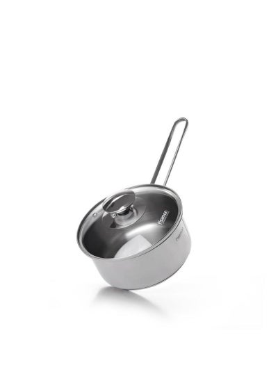 Buy Fissman Bambino Stainless Steel Sauce Pan Glass Lid in UAE