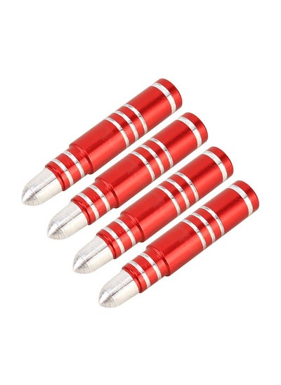 اشتري 4-Piece Long Bullet Shaped Car Tire Valve Cap في الامارات