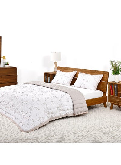 Buy Cipreste 3-Piece King Size Comforter Set, Beige - 260x240 cm in UAE