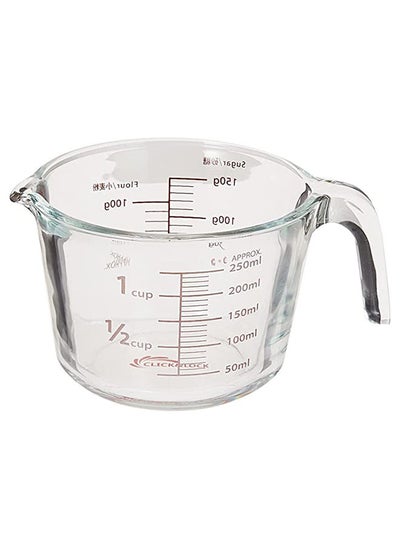 Buy Clicklock Glass Measuring Jug 0.25L in UAE