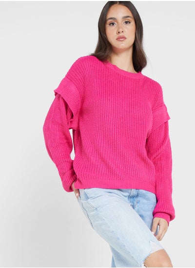 Buy Sweater With Extended Sleeve Detail in Saudi Arabia