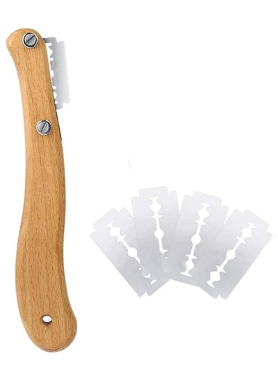 اشتري Bread Cutting Tool, Dough Scoring, Bread Baker Cutting Dough Making Razor With Wooden Handle, With 5 Blades, For Bread Baking DIY Dough Making في الامارات