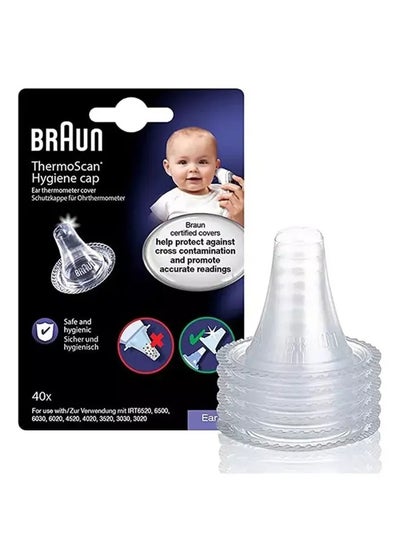 Buy Braun Thermoscan Hygiene Caps Ear Thermometer Covers, Pack of 40's in UAE