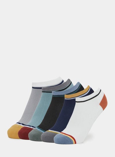 اشتري Pack of 5 - Colorblock Detail Ankle Socks في السعودية