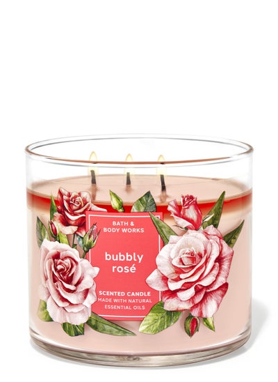 اشتري Bubbly Rose candle with three wicks 411g في مصر