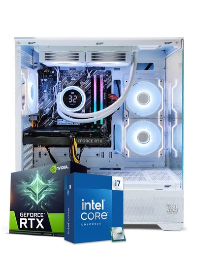 اشتري جهاز ألعاب True Nort، مع معالج Intel Core i7-12700F، بطاقة RTX 4060، 32 جيجابايت RAM، تخزين 512 جيجابايت SSD + 1 تيرابايت HDD، مبرد سائل 240 مم، نظام Windows 11 Pro، هيكل أبيض. في الامارات