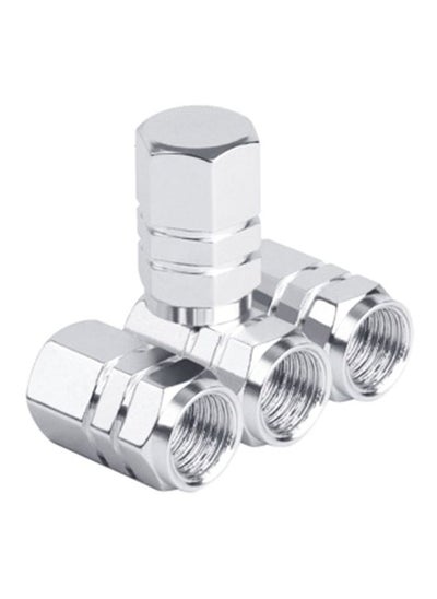 Buy 4-Piece Aluminum Alloy Tire Wheel Valve Cap in UAE