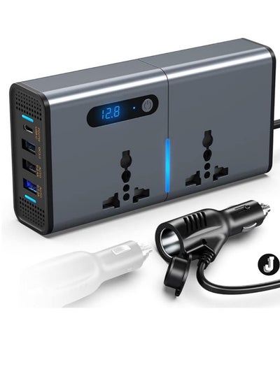 اشتري "New 200W Car Power Inverter – 12/24V to 220V AC with USB & Type-C Charging Ports" في الامارات