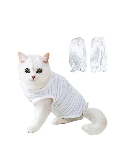 Buy Cat Recovery Suit, Cat Professional Surgery Recovery Suit, Cat Onesie for Cats After Surgery, Surgical Abdominal Wound Skin Diseases E-Collar Alternative Wear, Pajama Suit (Grey, Medium) in UAE