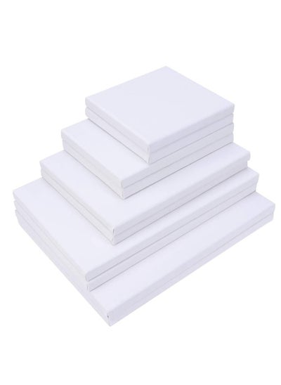 اشتري Stretched White Blank Canvas Artist Canvas Board Wood Painting Panel Boards for DIY Drawing  Oils  Painting  Acrylics, 10Pcs 15x15cm  15x20cm  18x24cm  20x30cm  24x30cm في السعودية