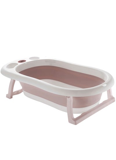 Buy Baby Bathtub With Anti Slip Pads Temperature Monitor Bathing Tub Infant Shower Tub 0M+ in UAE