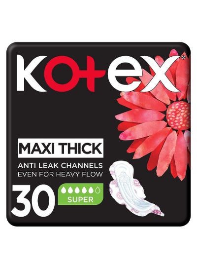 Buy Maxi Super Pads 30 Sanitary Pads in Saudi Arabia