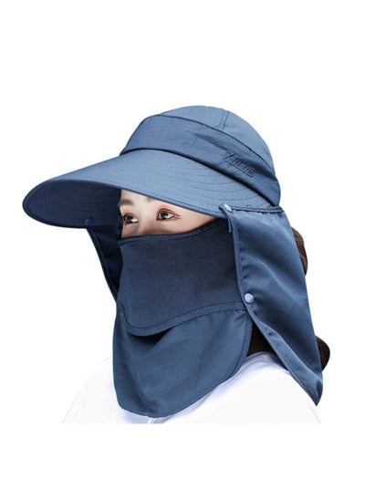 Buy Fishing Hats, Outdoor Sun Hat with Removable Neck Face Flap, Retractable Wide Brim Fishing Hats, UV Sun Protection Protection Cap, Windproof Hat Summer Travel Beach Hat for Men Women in Saudi Arabia