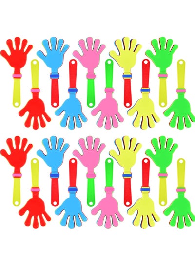 Buy Hand Clappers 20 Pack 7.5 Inch Hand Clappers Plastic Party Clappers Noisemakers Game Accessories for Fiesta Birthday Party Favors and Supplies 5 colors *4 in UAE